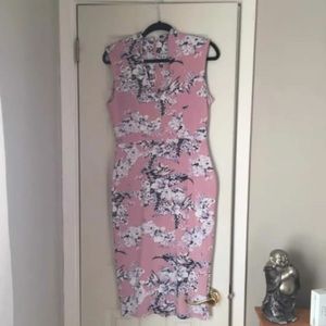 Blush floral midi dress
